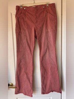 Anthropologie Pilcro The Demilune Boot Rose Denim flare Jeans Women's Size 33T